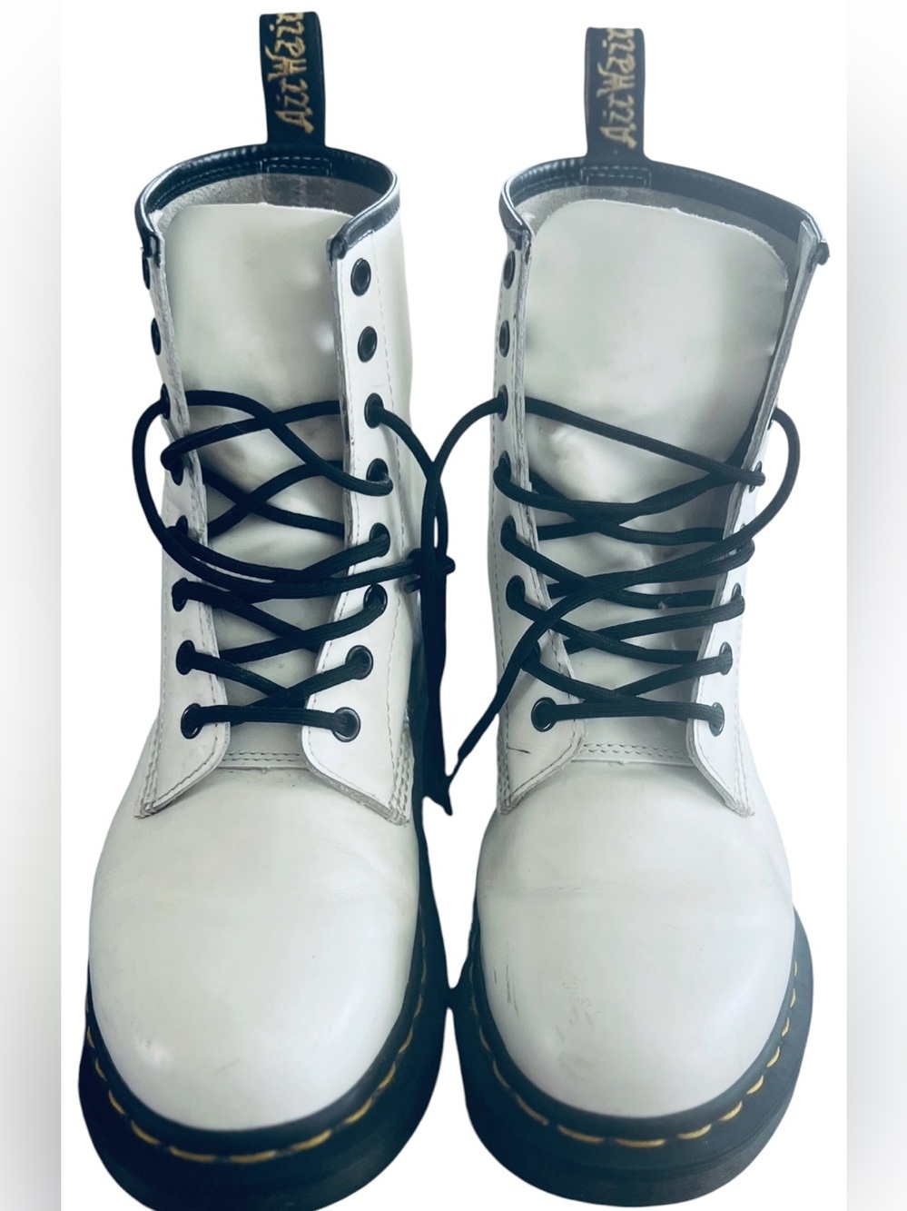 Dr. Martens 1460 White Smooth Leather Combat Boots Women’s US 8 EU 39
